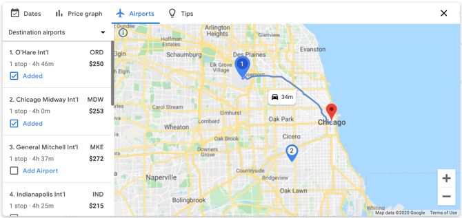 Google Flights Nearby Airports