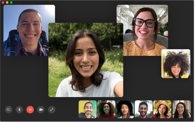 Group FaceTime chat on Mac
