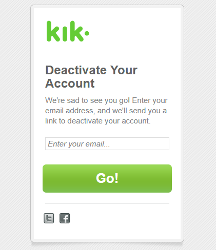 Kik Deactivate Account