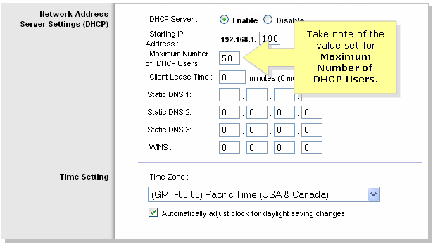 Linksys DHCP Users