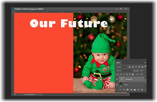how to outline text in photoshop