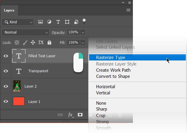 how to outline text in photoshop