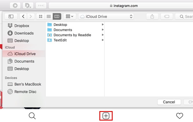 Post to Instagram Mac Finder