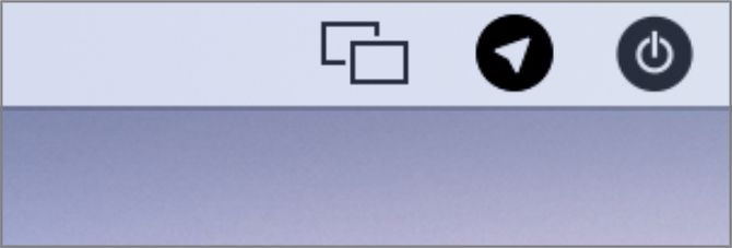 Screen Sharing icon in the menu bar on a Mac