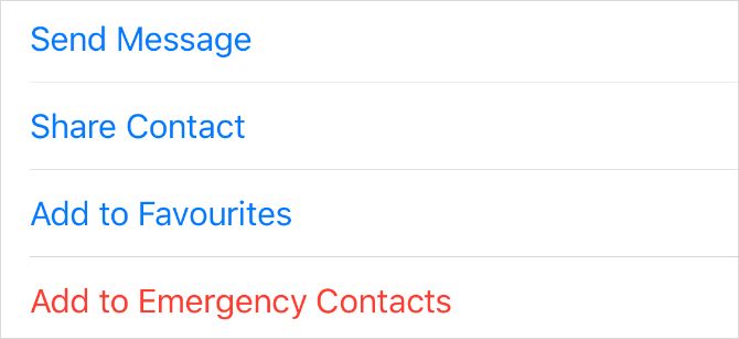 Share Contact option in iPhone Contact details