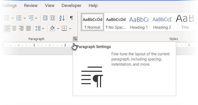 Configuración de Párrafo en Word