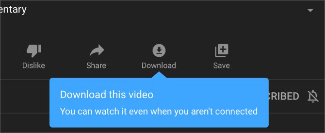 YouTube Download button