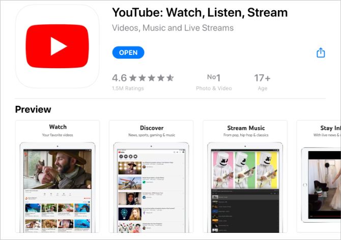 YouTube on the App Store