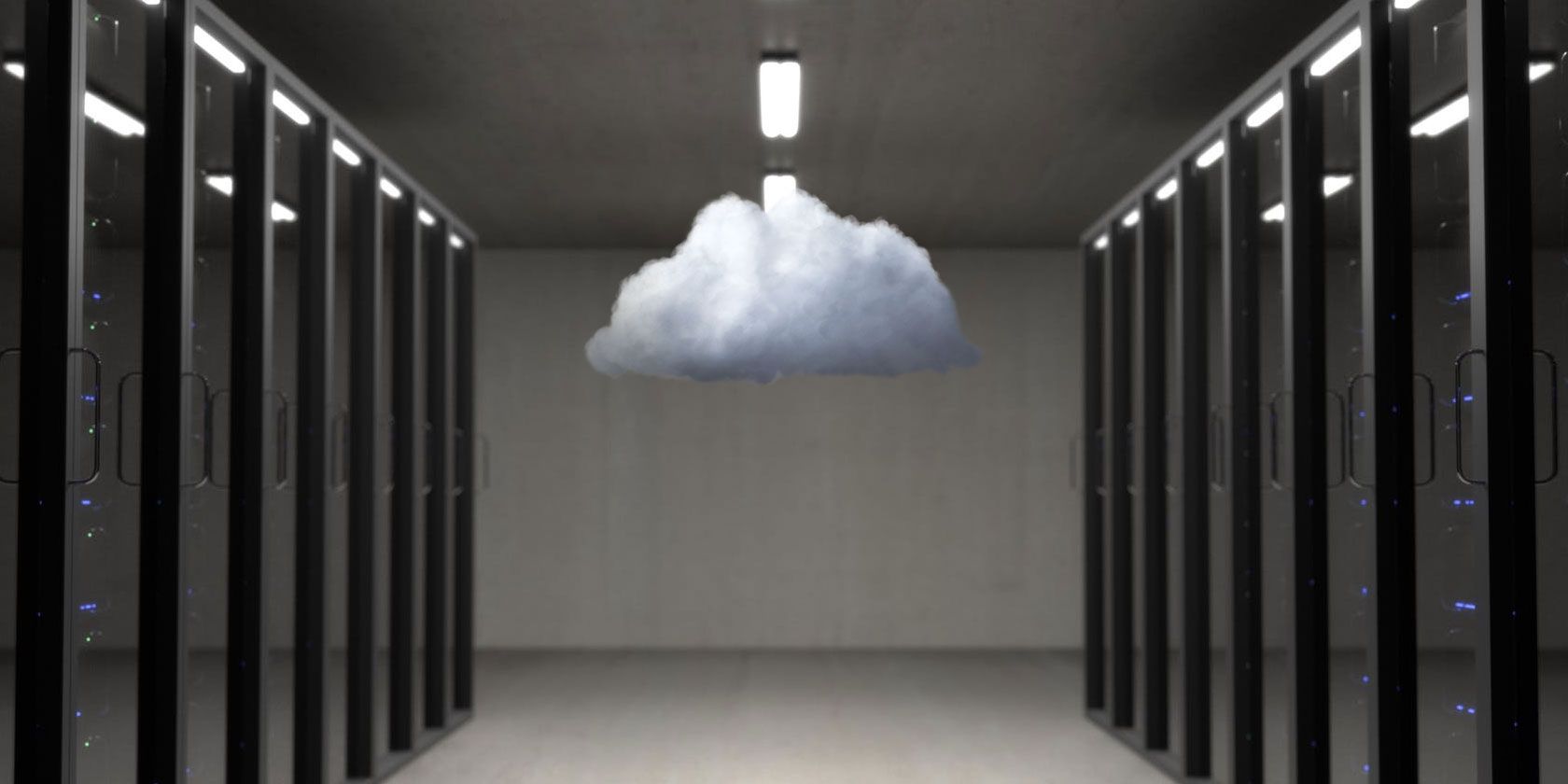 Cloud inside a server room