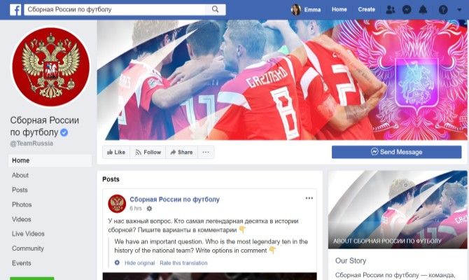 Facebook Russia Social Media