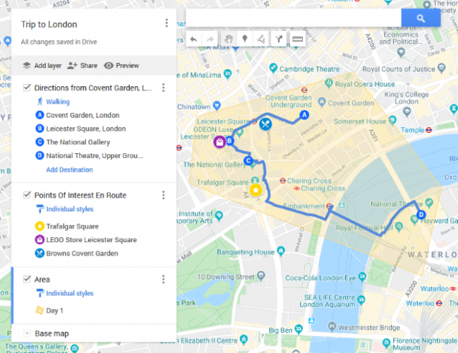 create a google map with pins from excel