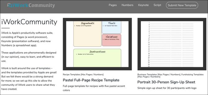 pages templates for mac