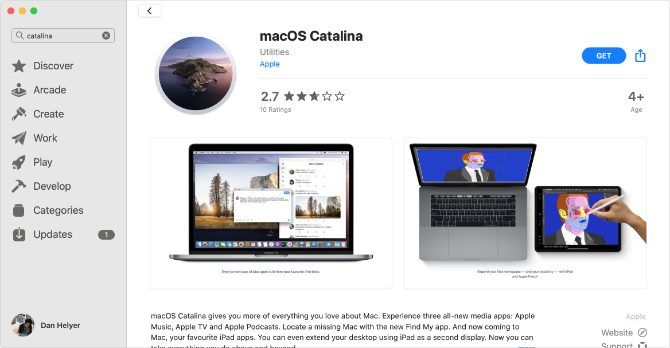 macOS Catalina in the Mac App Store