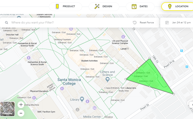 Smapchat Create a Filter Geofence