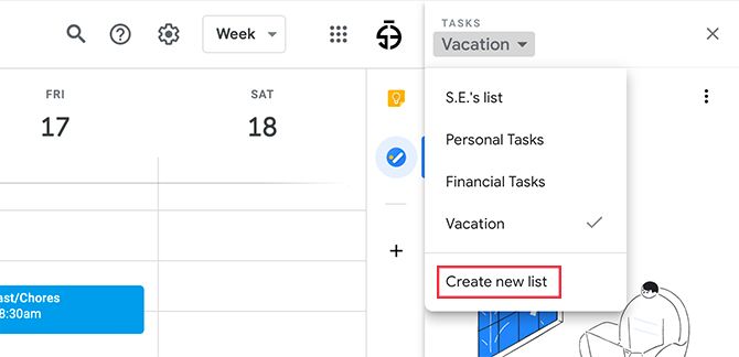 Create Google Calendar Tasks