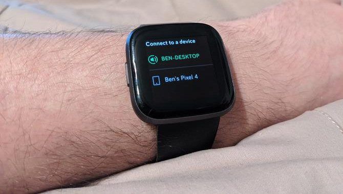 Spotify Connect to Device Fitbit