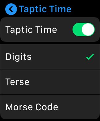 Apple Watch Taptic Time Settings