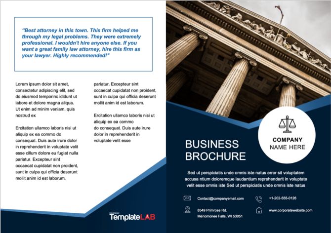 Business Brochure Template Word TemplateLab
