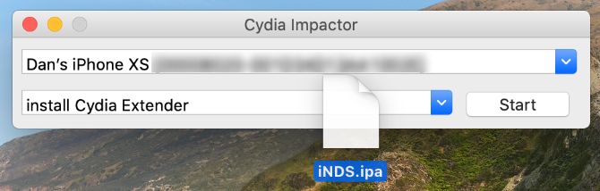 Cydia Impactor with iNDS emulator IPA file