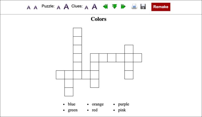 PuzzleFast create crossword puzzle