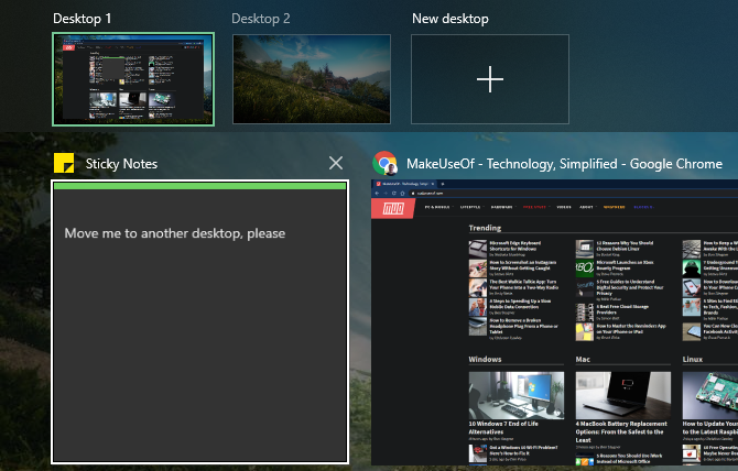 Sticky Notes Move Desktop Windows 10