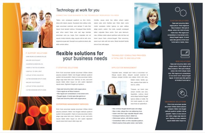 Technology Brochure Template Word Stock Layouts