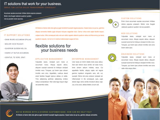 Trifold Business Brochure Template Word Stock Layouts