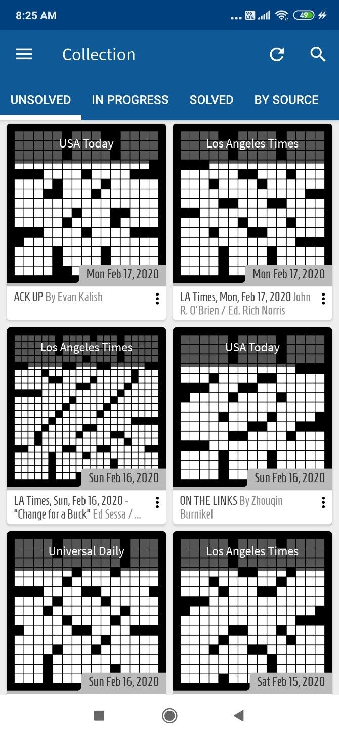Alphacross is one of the best PUZ file crossword apps for Android