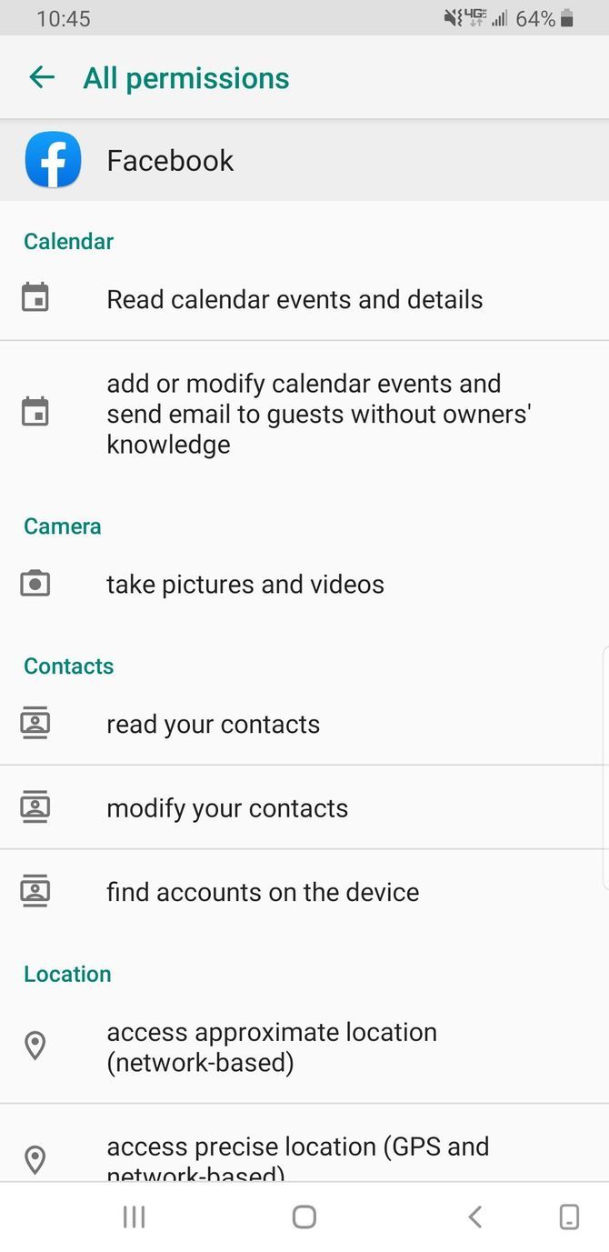 Facebook Security Settings Contacts