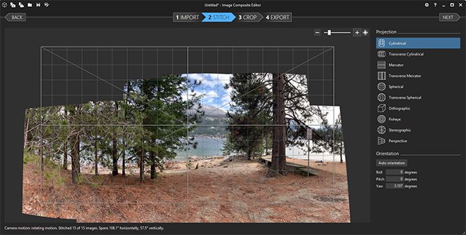 Create Panorama Image Composite Editor