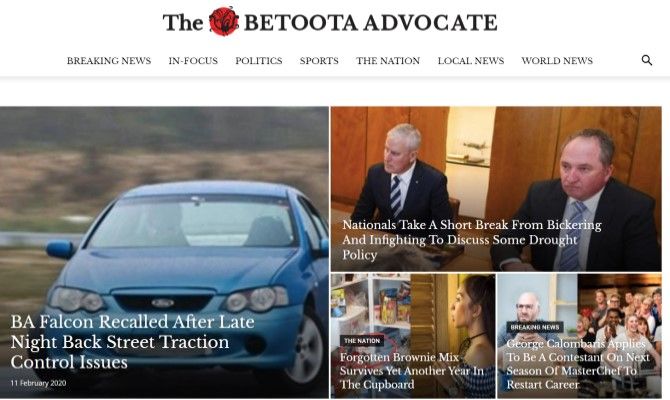 The Betoota Advocate Funny News Sites