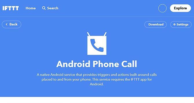 Incoming call alerts - IFTTT