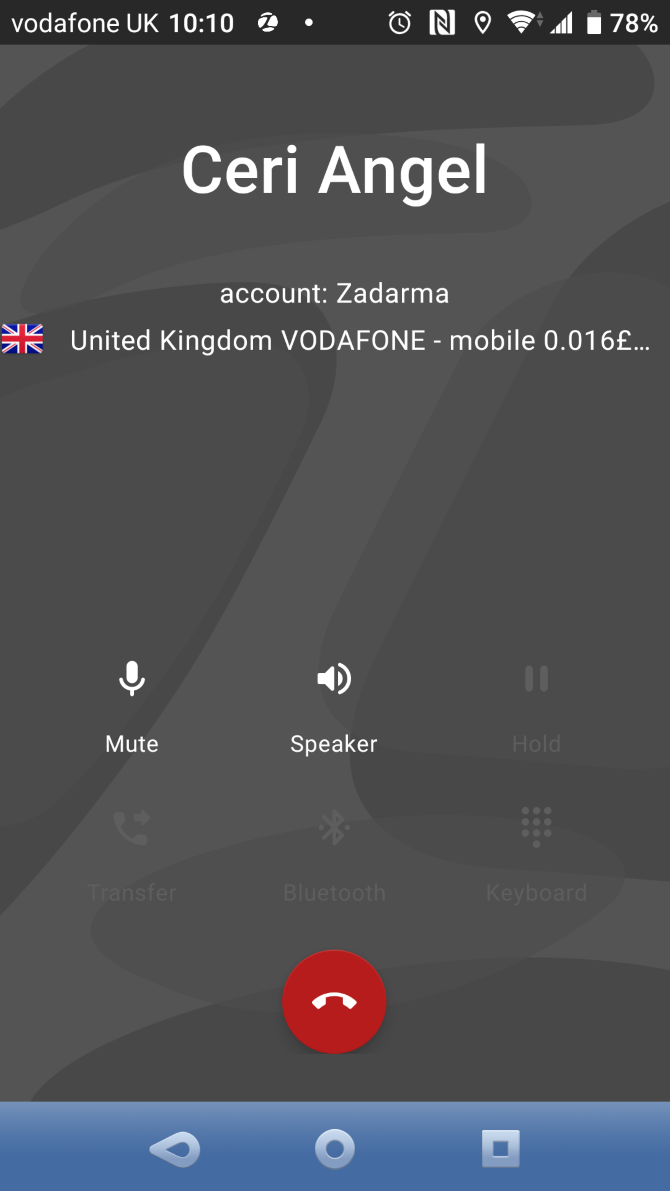 Make a call with Zadarma