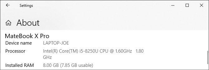 CMD window with the hostname highlighted by a red arrow
