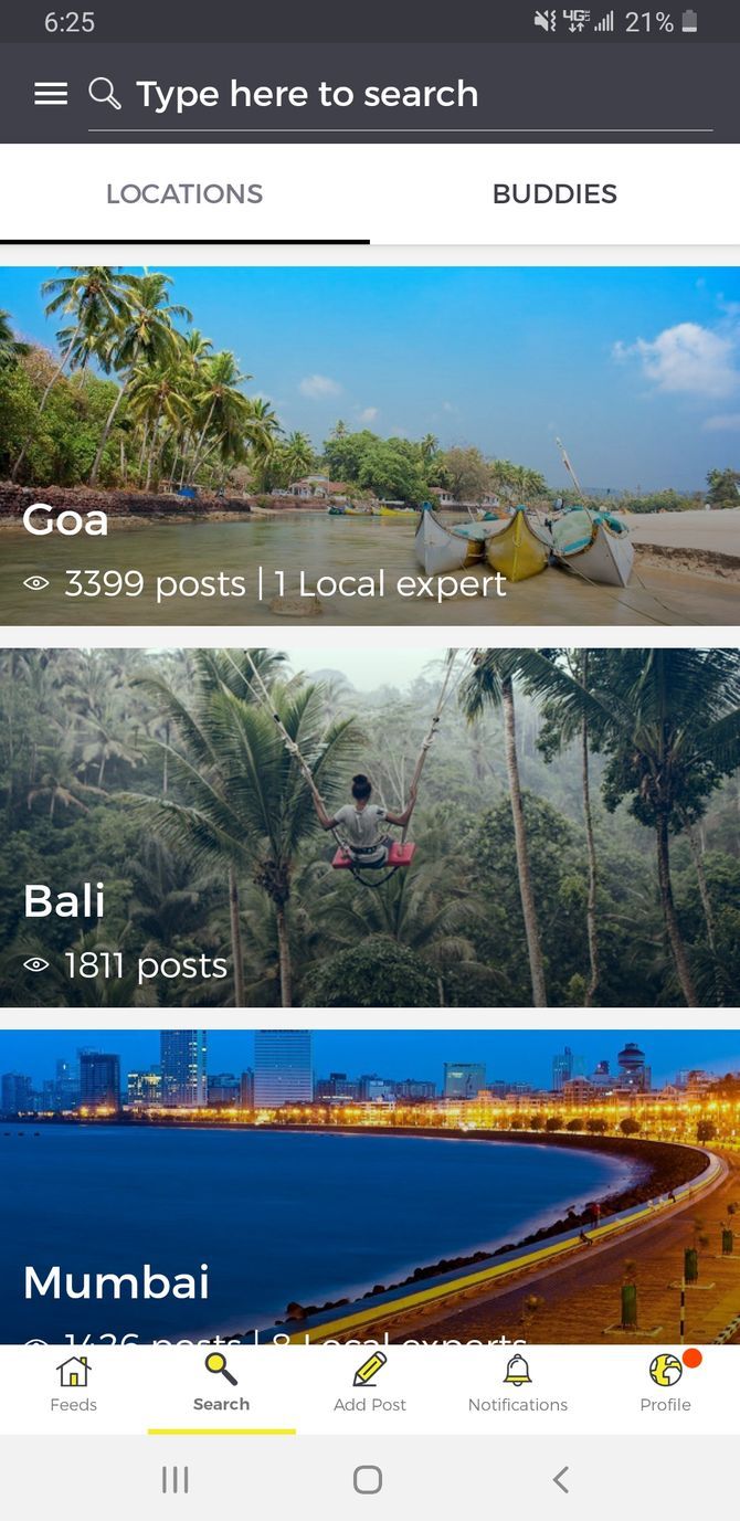 TravelBuddy Travel Social App Feeds