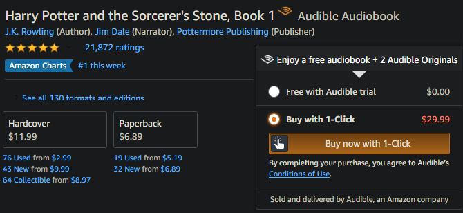Audiobook Price Difference
