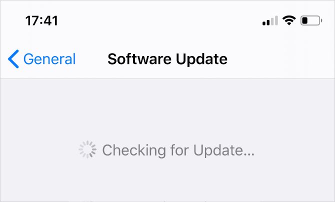 Checking for iOS Software Updates in iPhone Settings