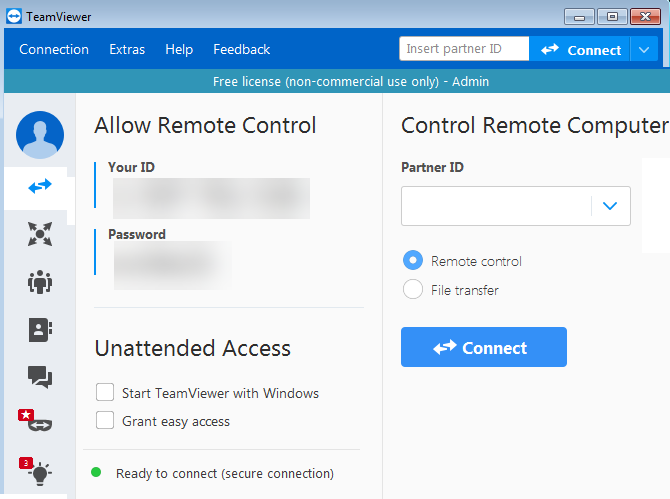 is teamviewer free for home use