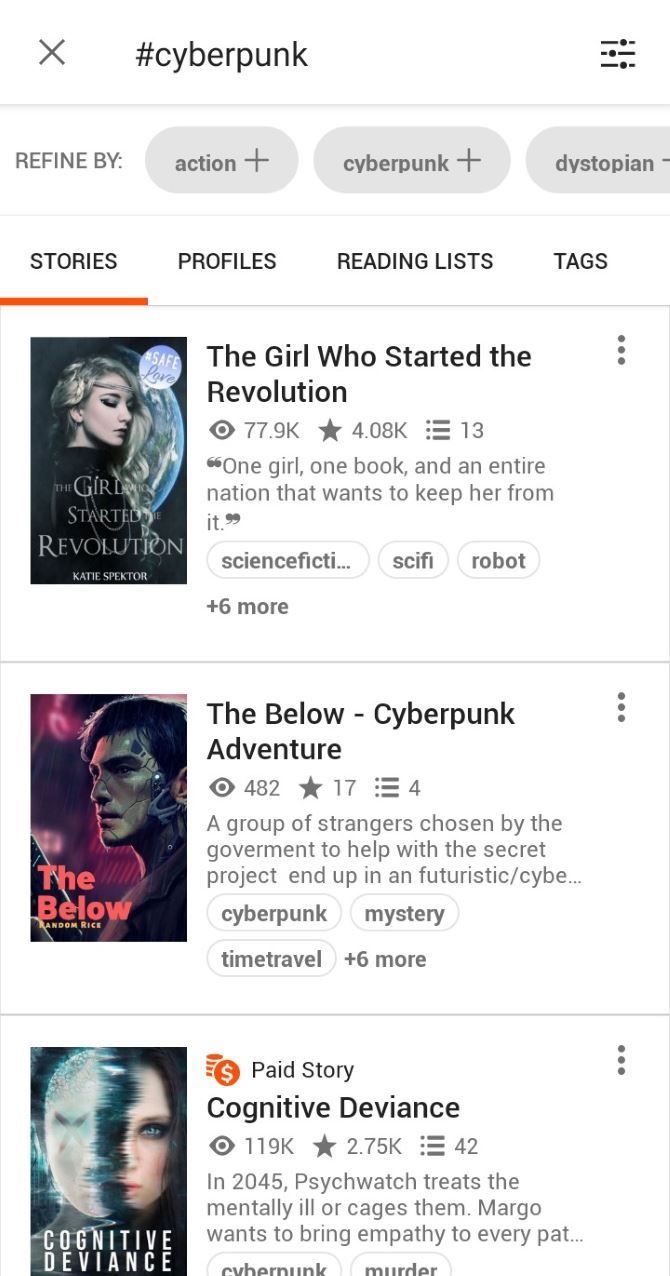 Searching for stories with "Cyberpunk" in the tags