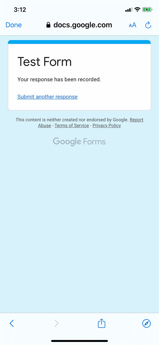Google Forms Mobile App