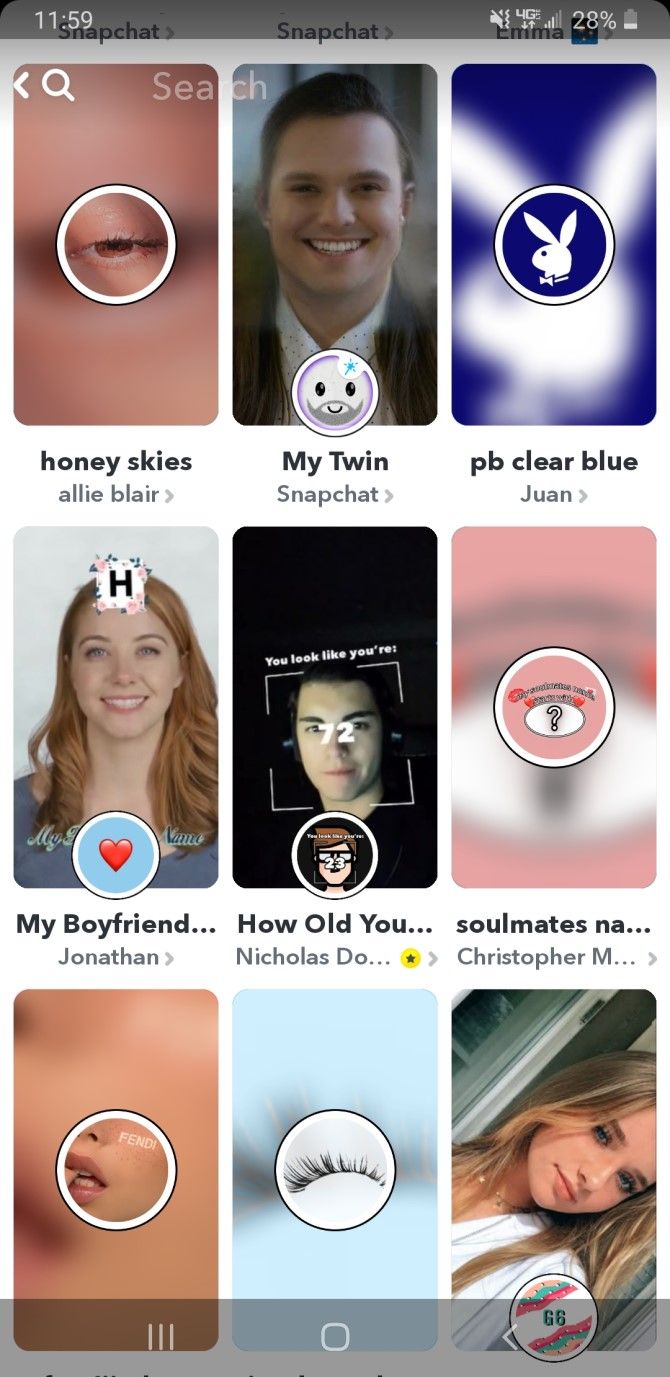 Snapchat Explore Lenses Examples