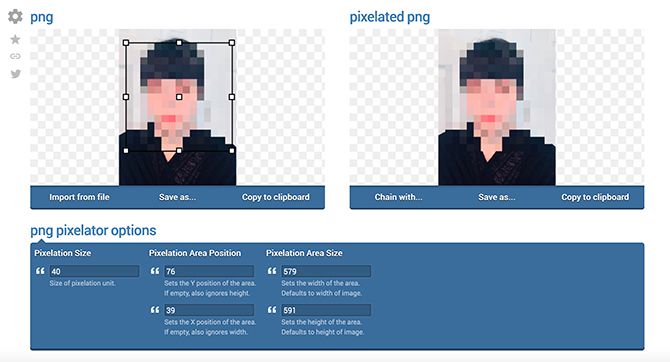 Pixelate Part of Image With PNG Pixelator