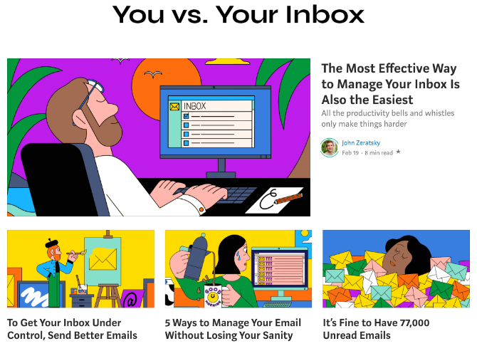 Forge magazine's You vs. Your Inbox series talks about the best methods and strategies to organize your email