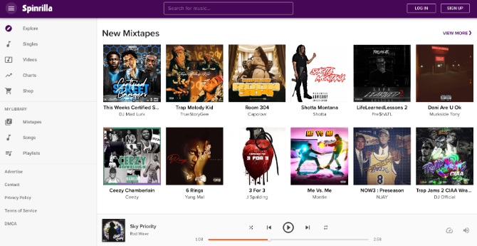 Spinrilla is a free music streaming service for hip-hop mixtapes