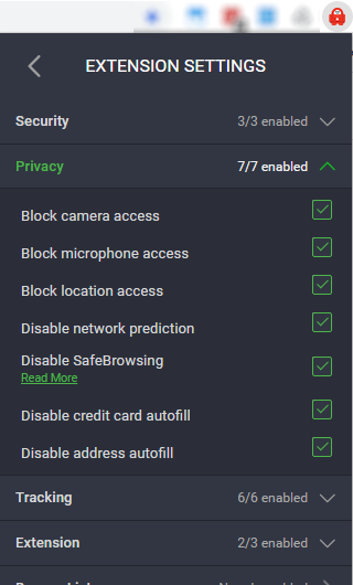 Add Private Internet Access VPN as a browser extension
