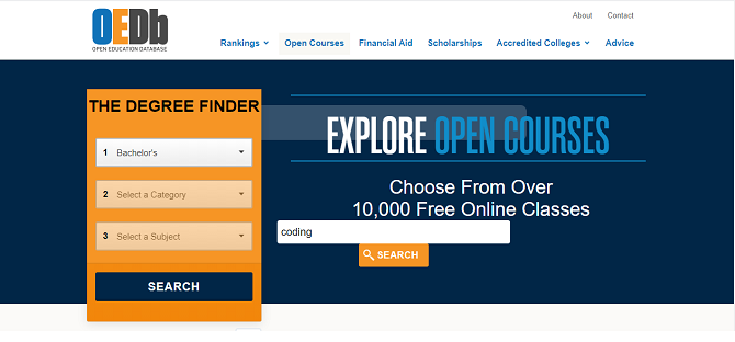 oedb free online courses search engine