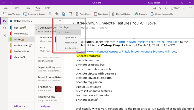 merge onenote pages for mac