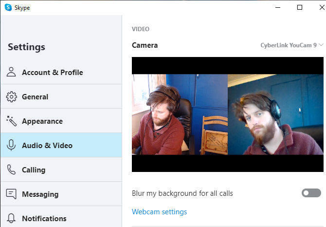 arrange video feeds in skype for mac