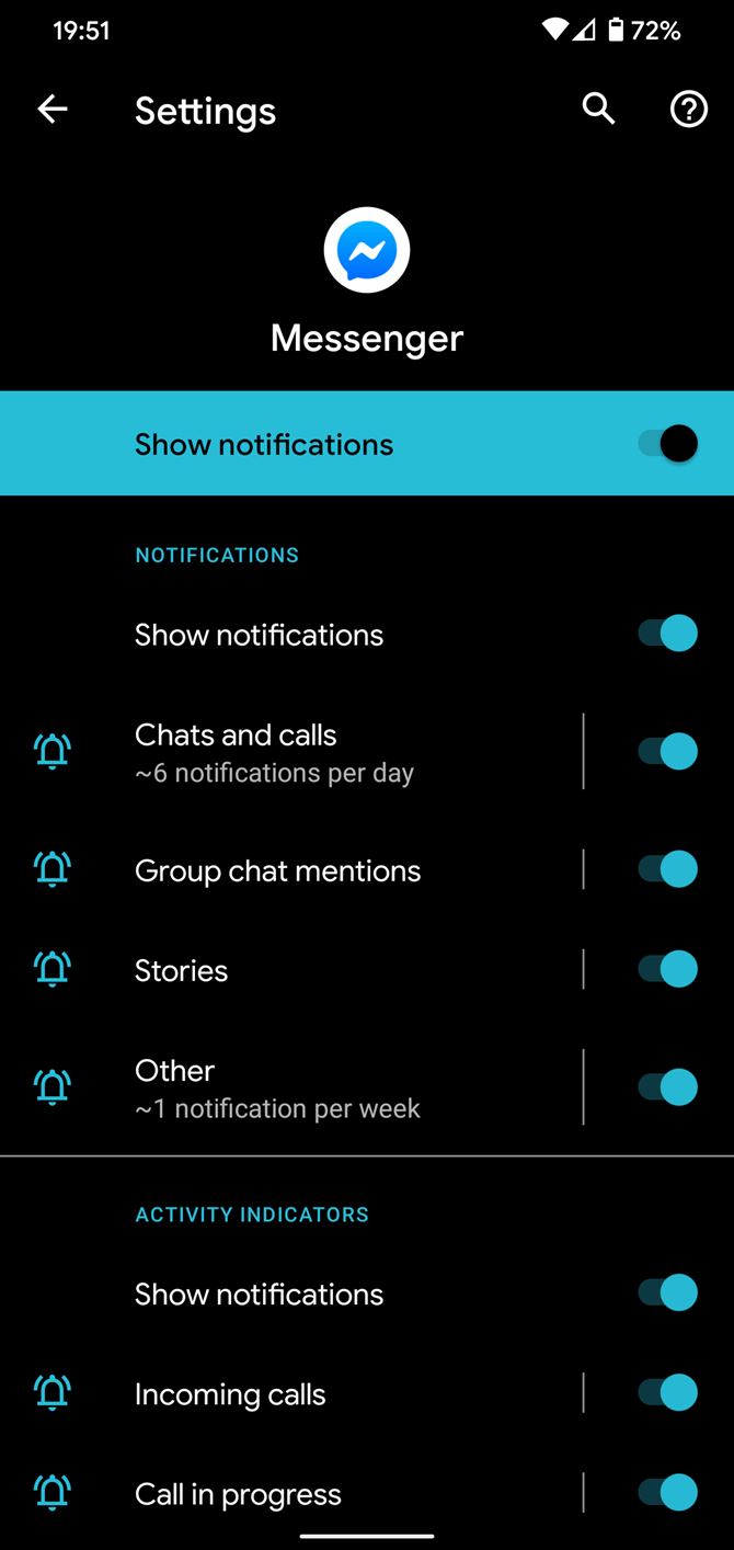 Android Messenger Notification Channels