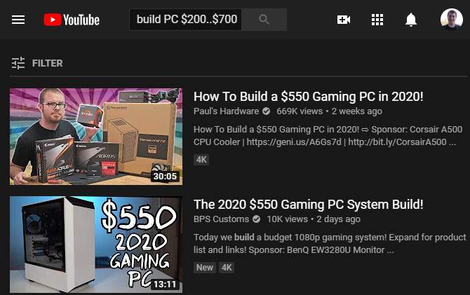 YouTube Price Search